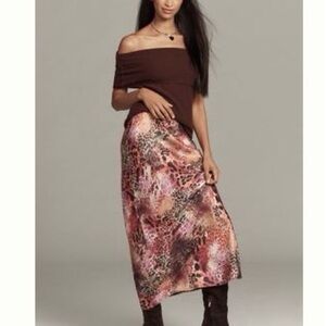 NWT. Anthropologie Tilda maxi slip skirt